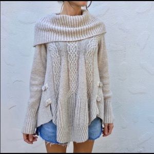 Anthropologie cowl neck sweater